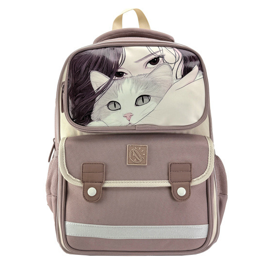 Ранец кокос "happy school. любимый котик" 39х28х14см эрг.спинка