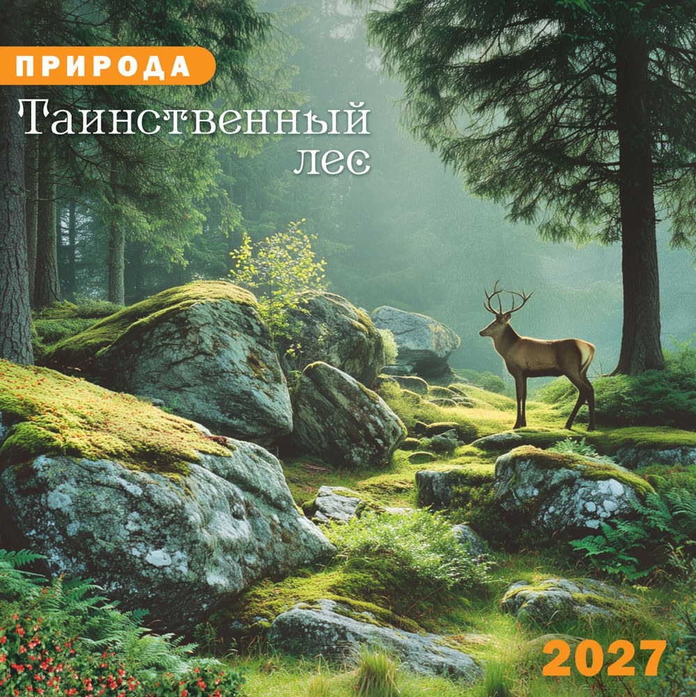 Календарь настенный перекидной 2027 29х29 12л. "таинственный лес"