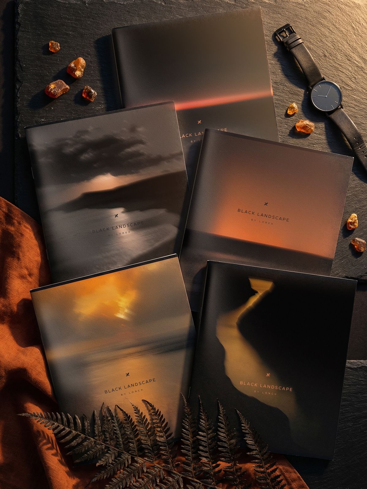 Тетрадь 48л. лин. "black landscape" (lorex) б/б,софт тач,запечатка форз.,дв.обл.,асс-т
