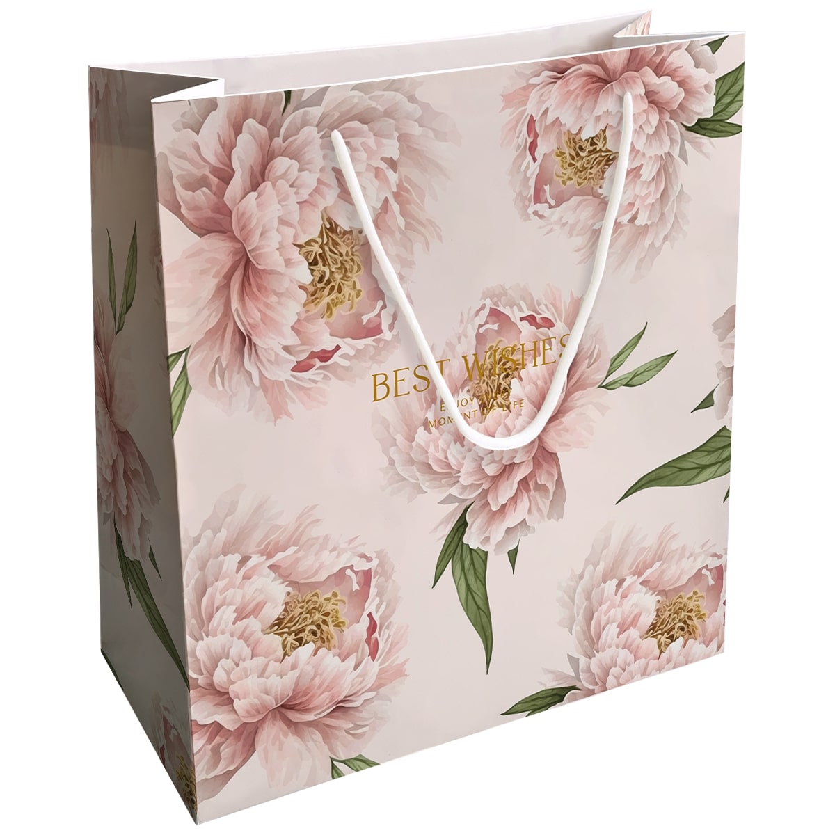 пакет подарочный "peony" персиковый (32х32см) Пакет подарочный "peony" персиковый (32х32см)