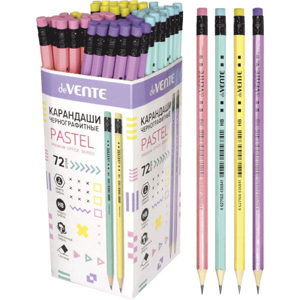 карандаш с резинкой "devente.pastel" нв(тм) асс-т Карандаш с резинкой "devente.pastel" нв(тм) асс-т