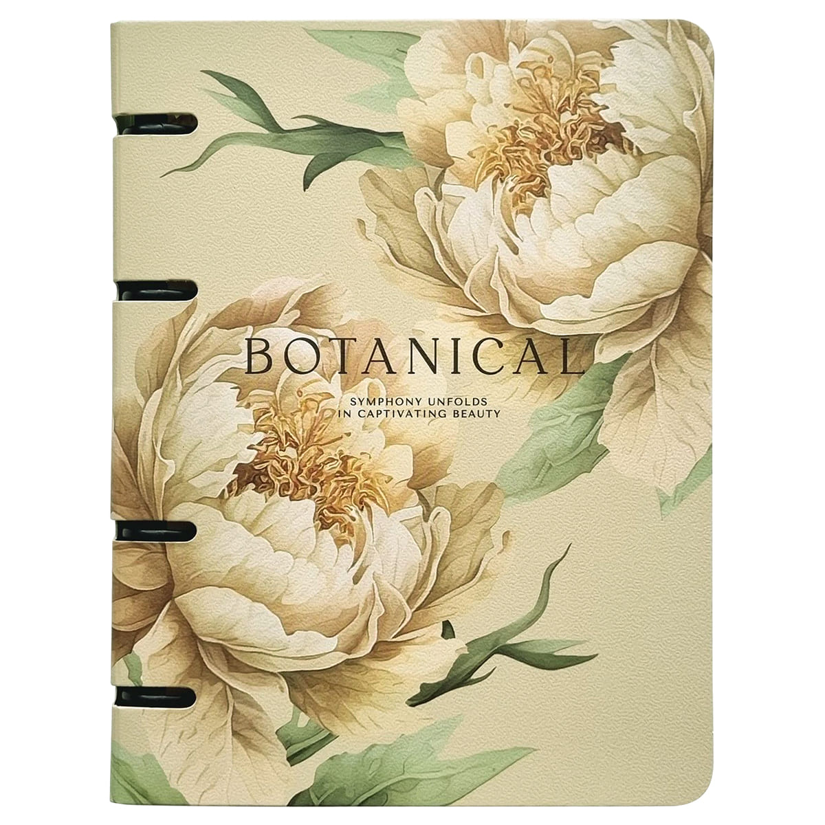Тетрадь на кольцах 120л. кл. "peony" жёлтый (be smart) дв.обл.