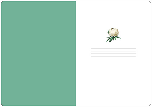 Тетрадь 48л. кл. "peony" айвори (be smart) б/б,лам.,дв.обл.