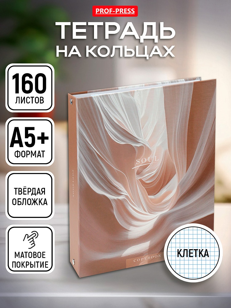 тетрадь на кольцах 160л. кл. тв.обл. "пастельный цвет" (проф-пресс) мат.лам. Тетрадь на кольцах 160л. кл. тв.обл. "пастельный цвет" (проф-пресс) мат.лам.