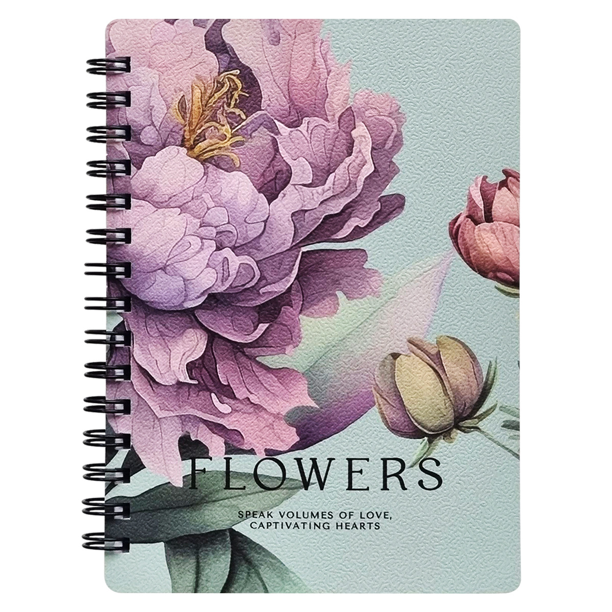 Блокнот а6 спираль 80л. кл. "peony" фиолетовый (be smart)