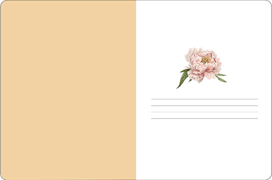 Блокнот а6 скрепка 32л. кл. "peony" персиковый (be smart)