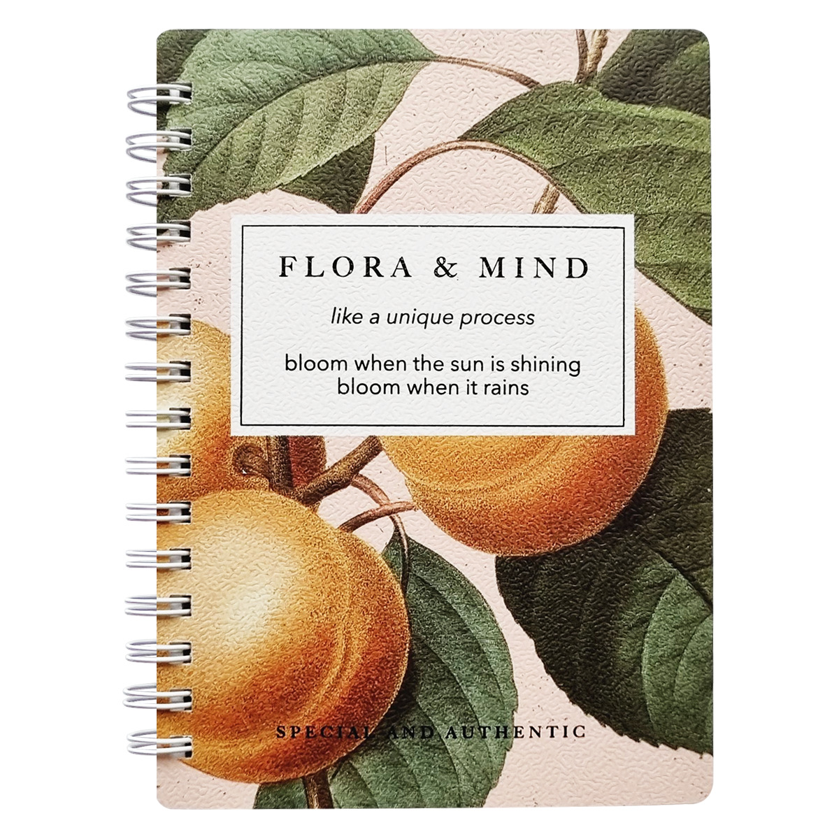Блокнот а6 спираль 80л. кл. "flora. персики" (be smart)