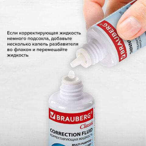 Набор корректирующая жидк.+разбавитель brauberg 20мл