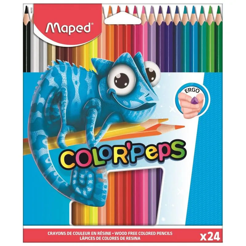 карандаши цветные maped "cameleon" пластик 24 цв. трехгр. Карандаши цветные maped "cameleon" пластик 24 цв. трехгр.