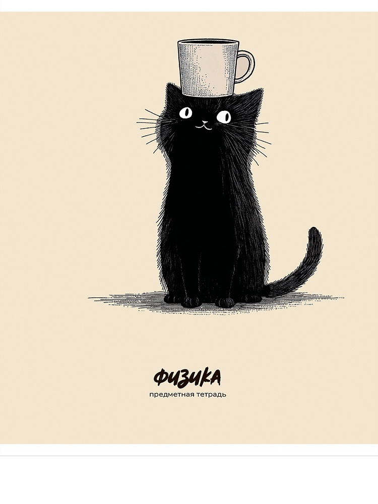 Тетрадь 48л. "bad cat" физика (проф-пресс) тиснен.