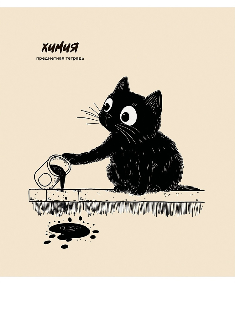 Тетрадь 48л. "bad cat" химия (проф-пресс) тиснен.