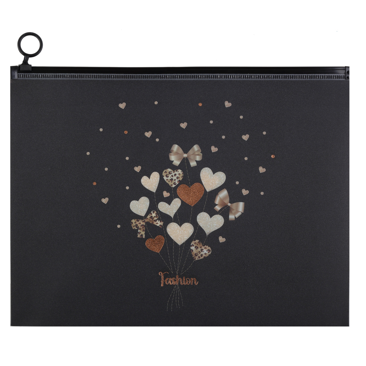 папка-конверт на молнии а4+ 180мкм кокос "fashion hearts" с рис. Папка-конверт на молнии а4+ 180мкм кокос "fashion hearts" с рис.