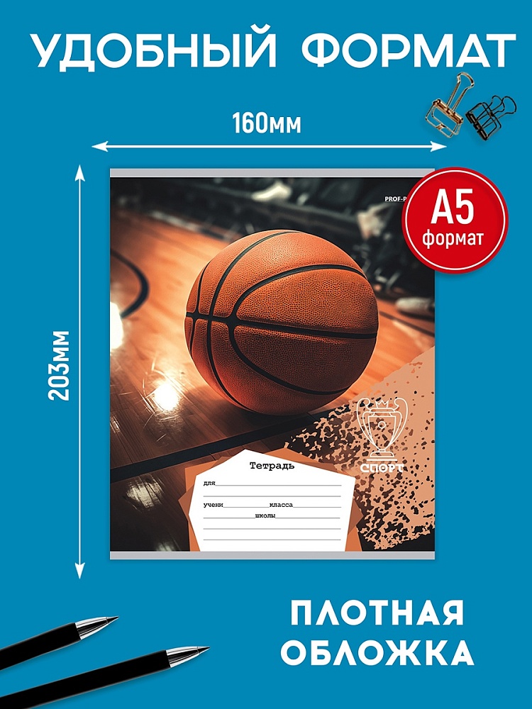 Тетрадь 18л. кл. "разные мячи-2" (проф-пресс) б/б,асс-т