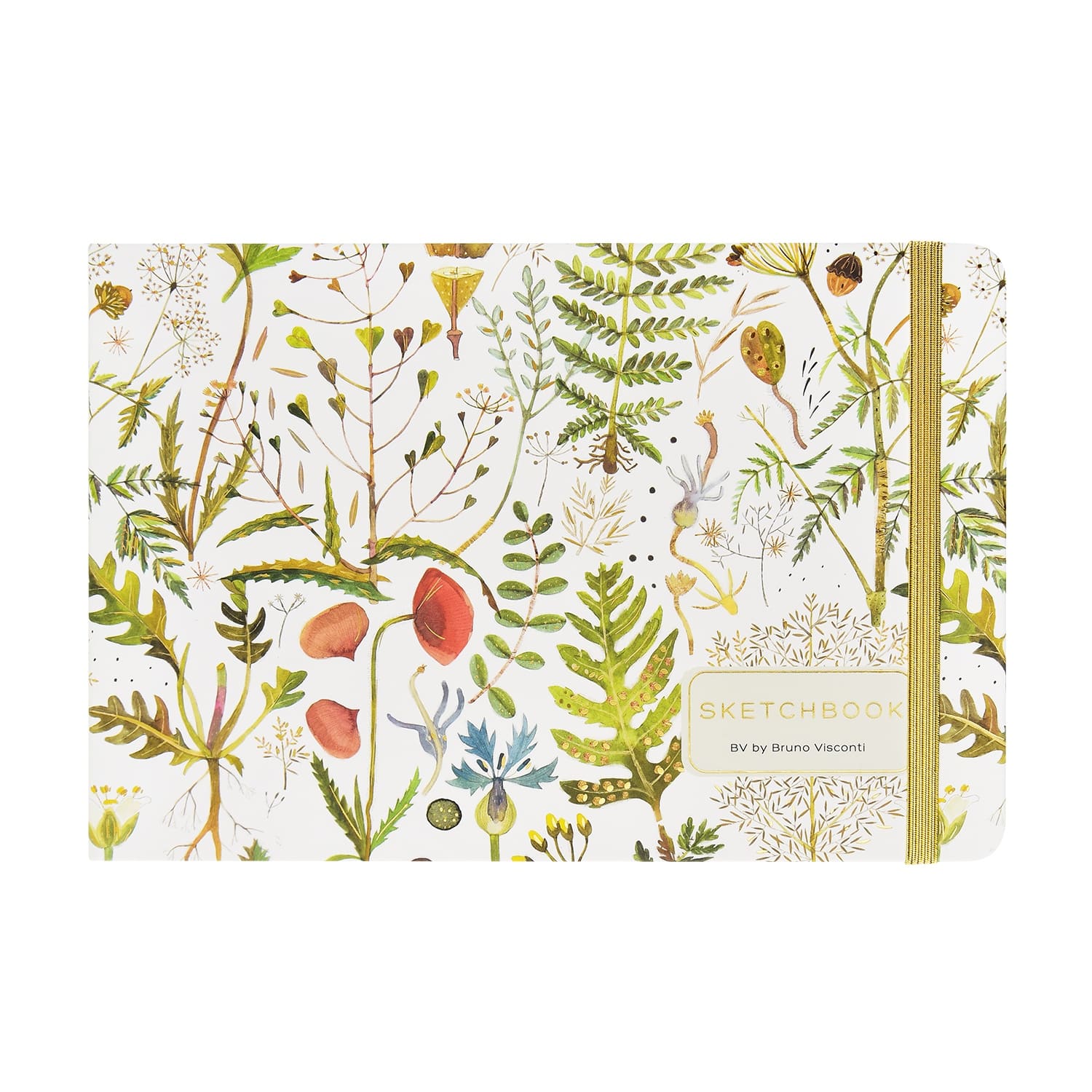 скетчбук а5 40л. тв.обл. "flora. луговые травы" (bruno visconti) 150г/м2,марк.бум.,резинка Скетчбук а5 40л. тв.обл. "flora. луговые травы" (bruno visconti) 150г/м2,марк.бум.,резинка