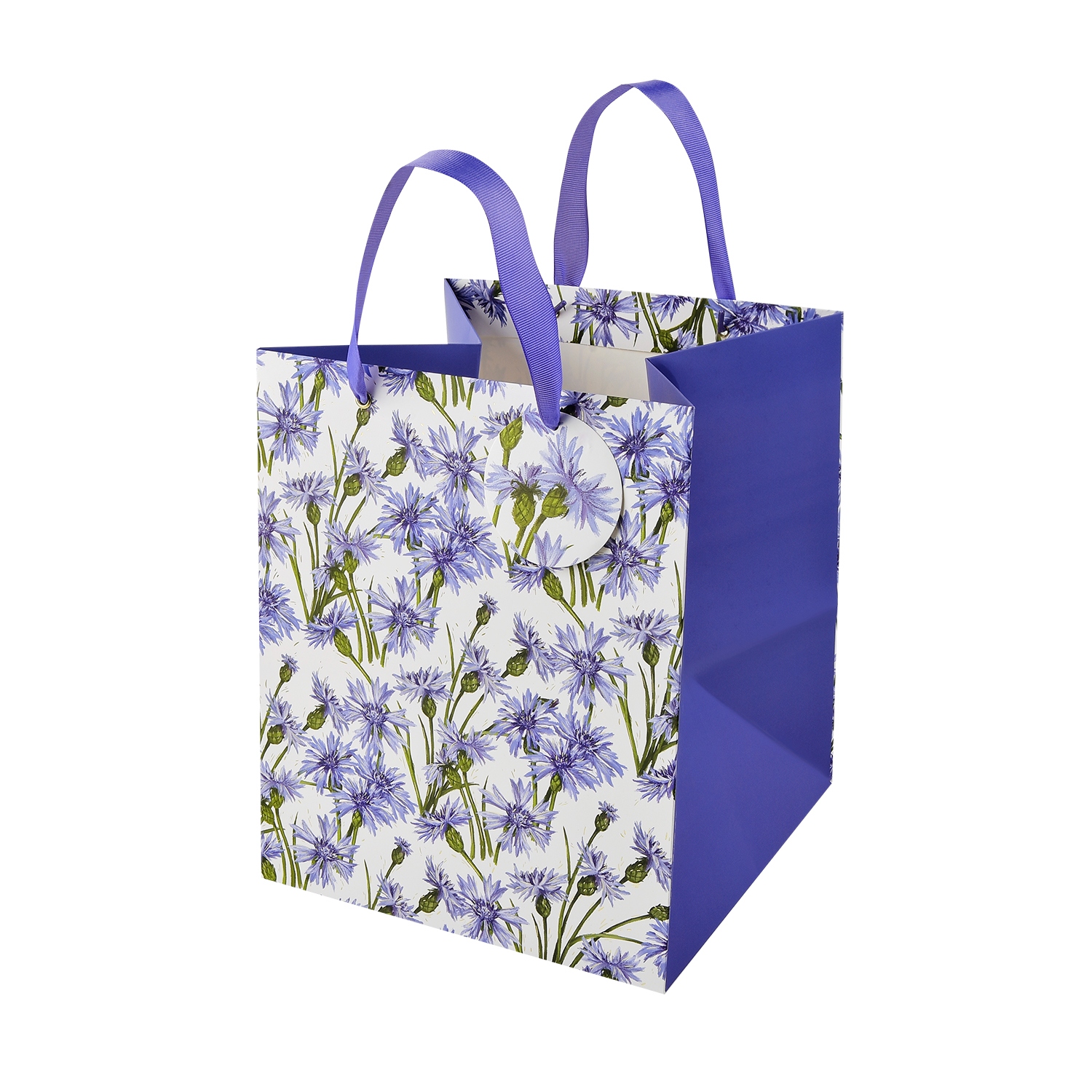 Пакет подарочный "flora. васильки" (25х30х25см)