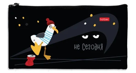 пенал-косметичка на молнии hatber "приключения чайки" 205х110мм мягкий Пенал-косметичка на молнии hatber "приключения чайки" 205х110мм мягкий