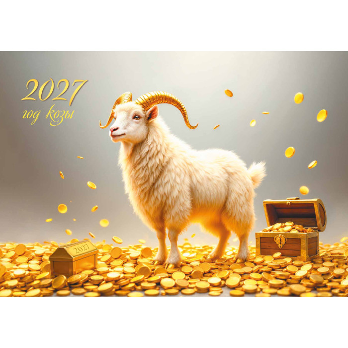 Календарь настенный 3-блочный 2027 "символ года" + бегунок