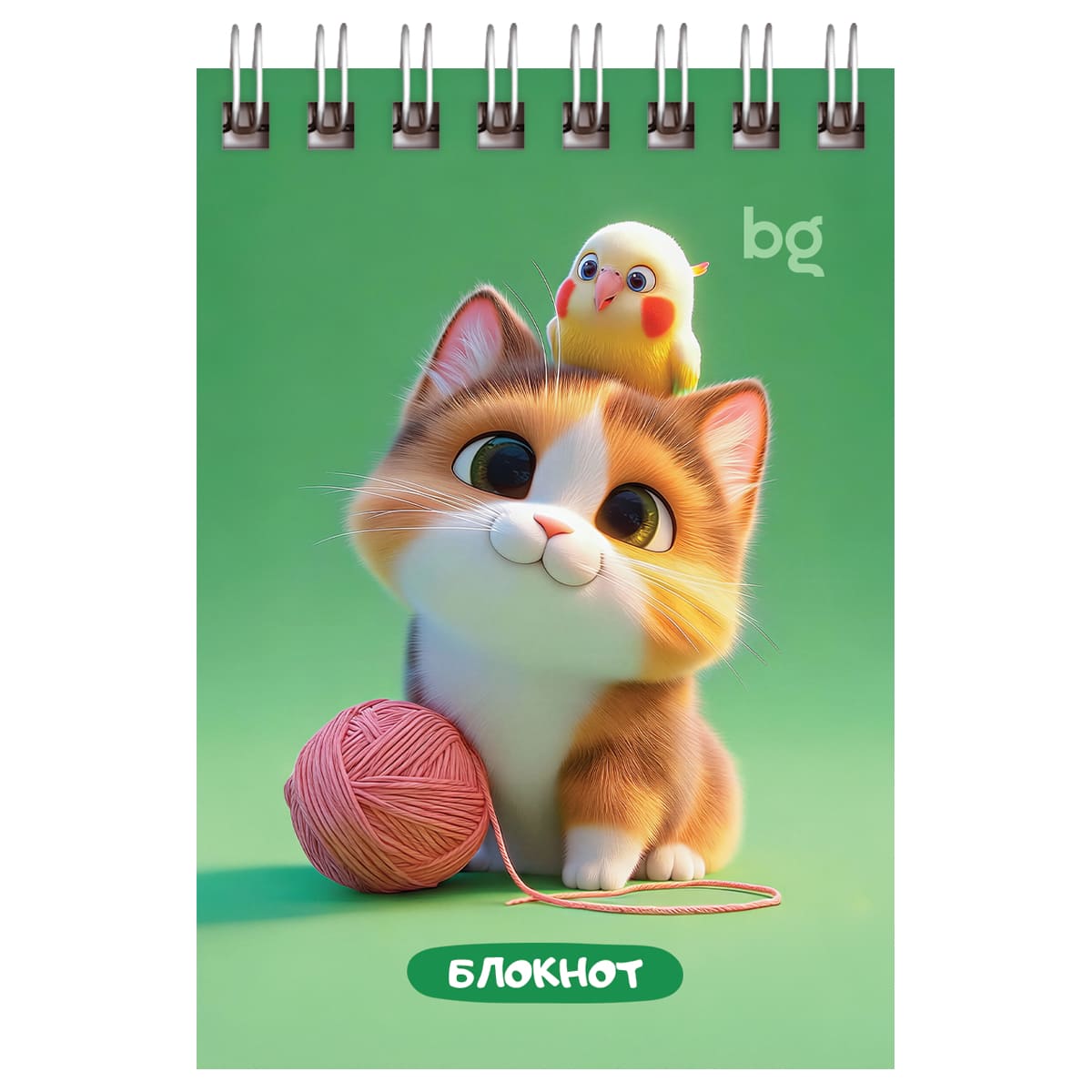 Блокнот а7 гребень 40л. кл. (bg) асс-т