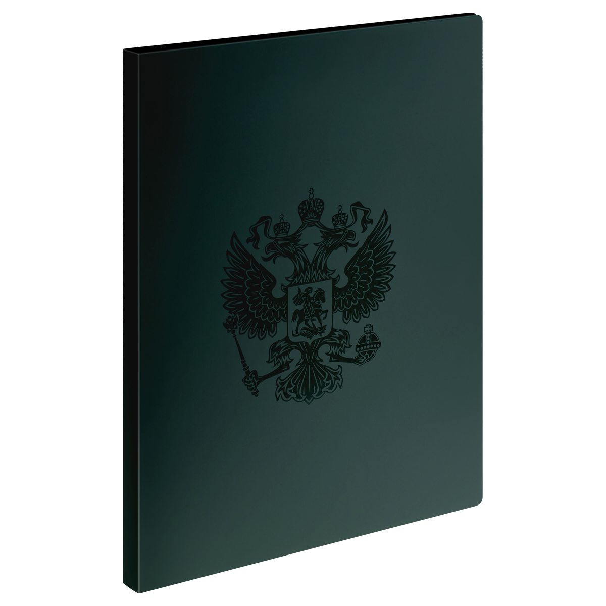 Папка пласт. с зажимом стамм "герб" изумруд 700мкм