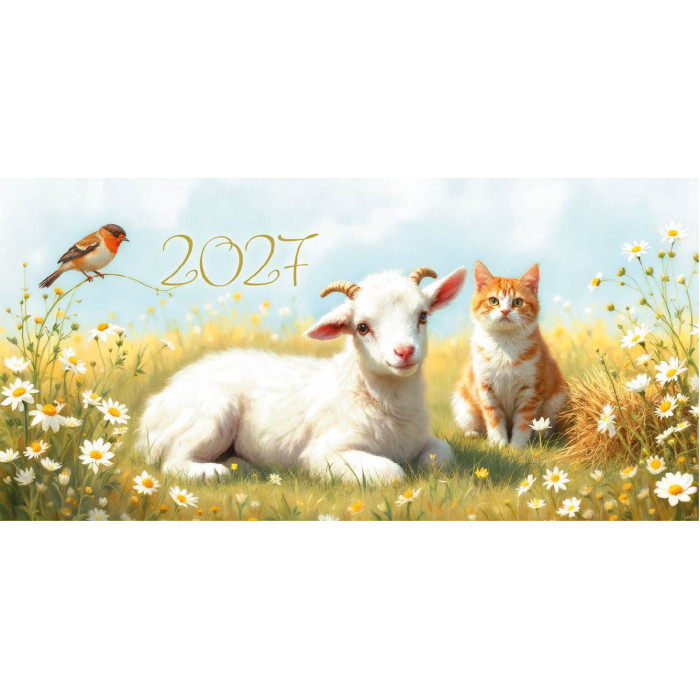 Календарь настольный 2027 220х115 "символ года" + бегунок