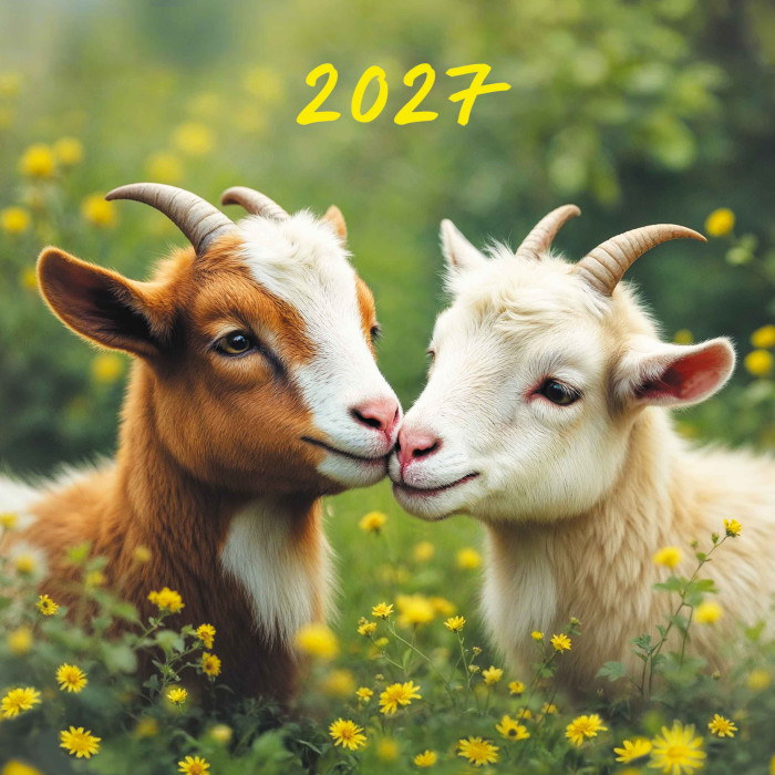 Календарь настенный перекидной 2027 23х23 12л. "символ года"