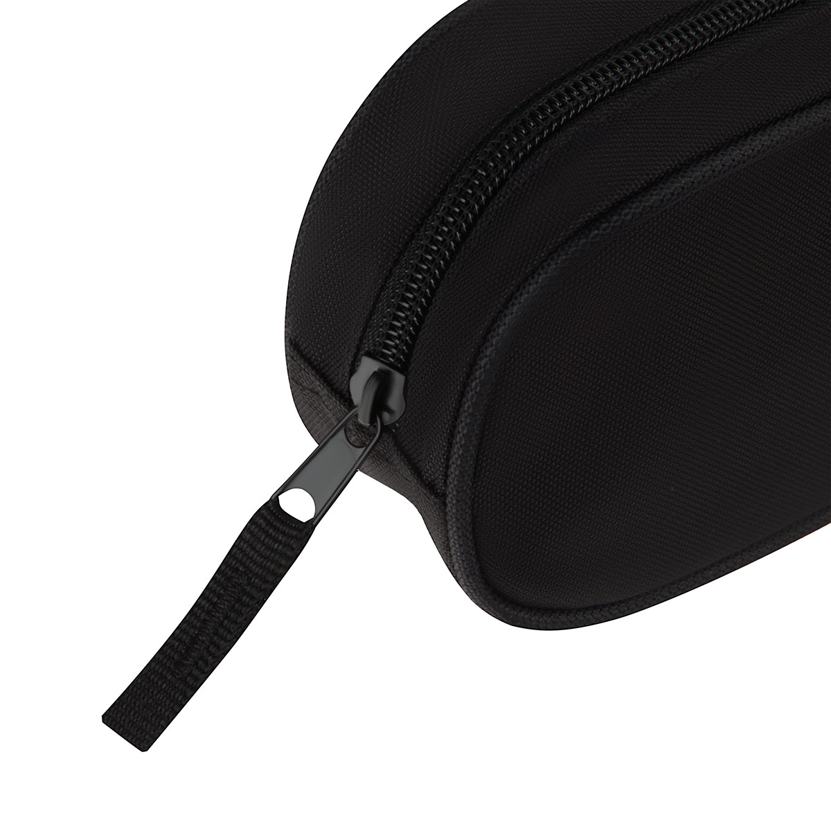 Пенал овал на молнии forst "classic black" чёрный 210х90х50мм ткань