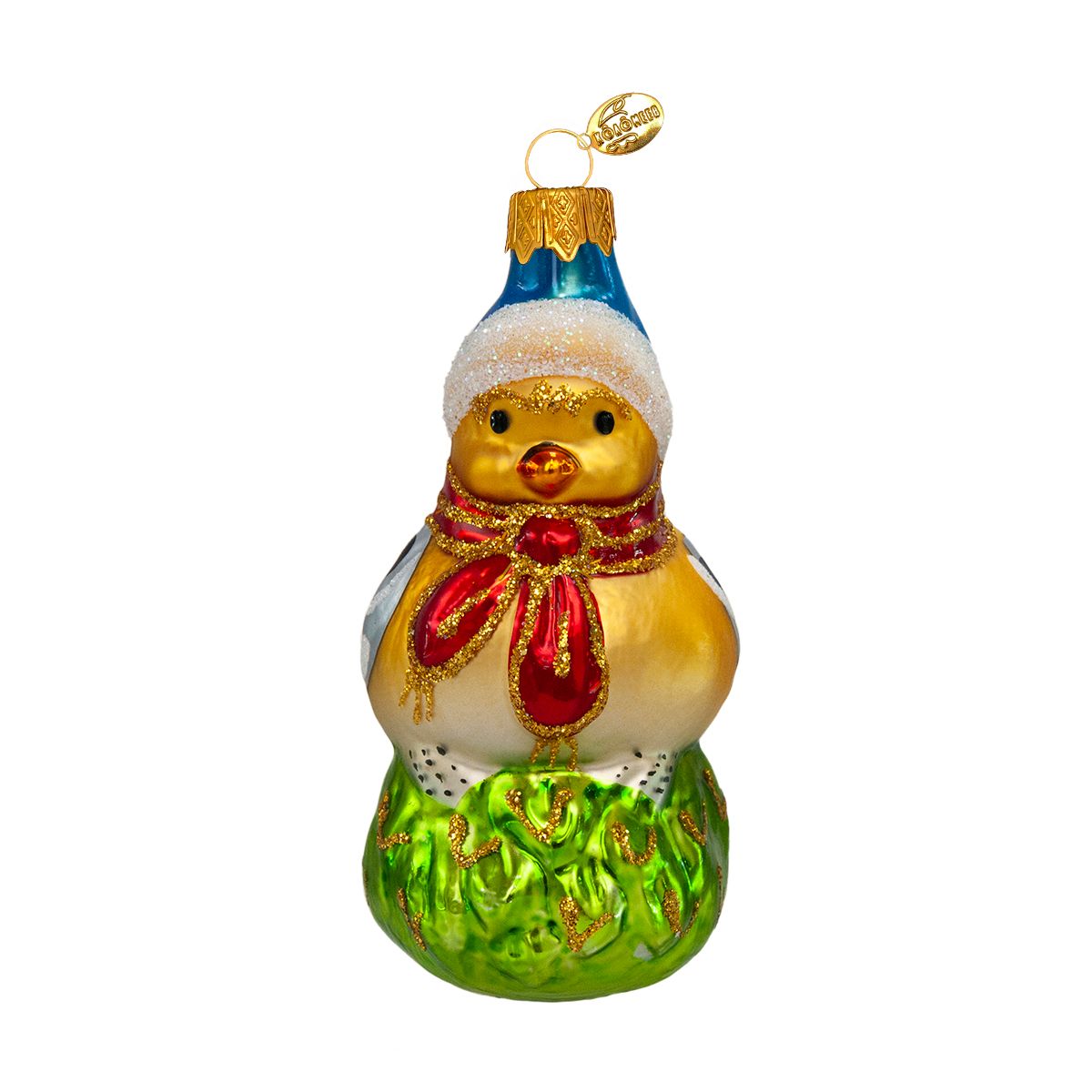 Украшение "зимняя птичка" 11,5см (стекло) к/уп