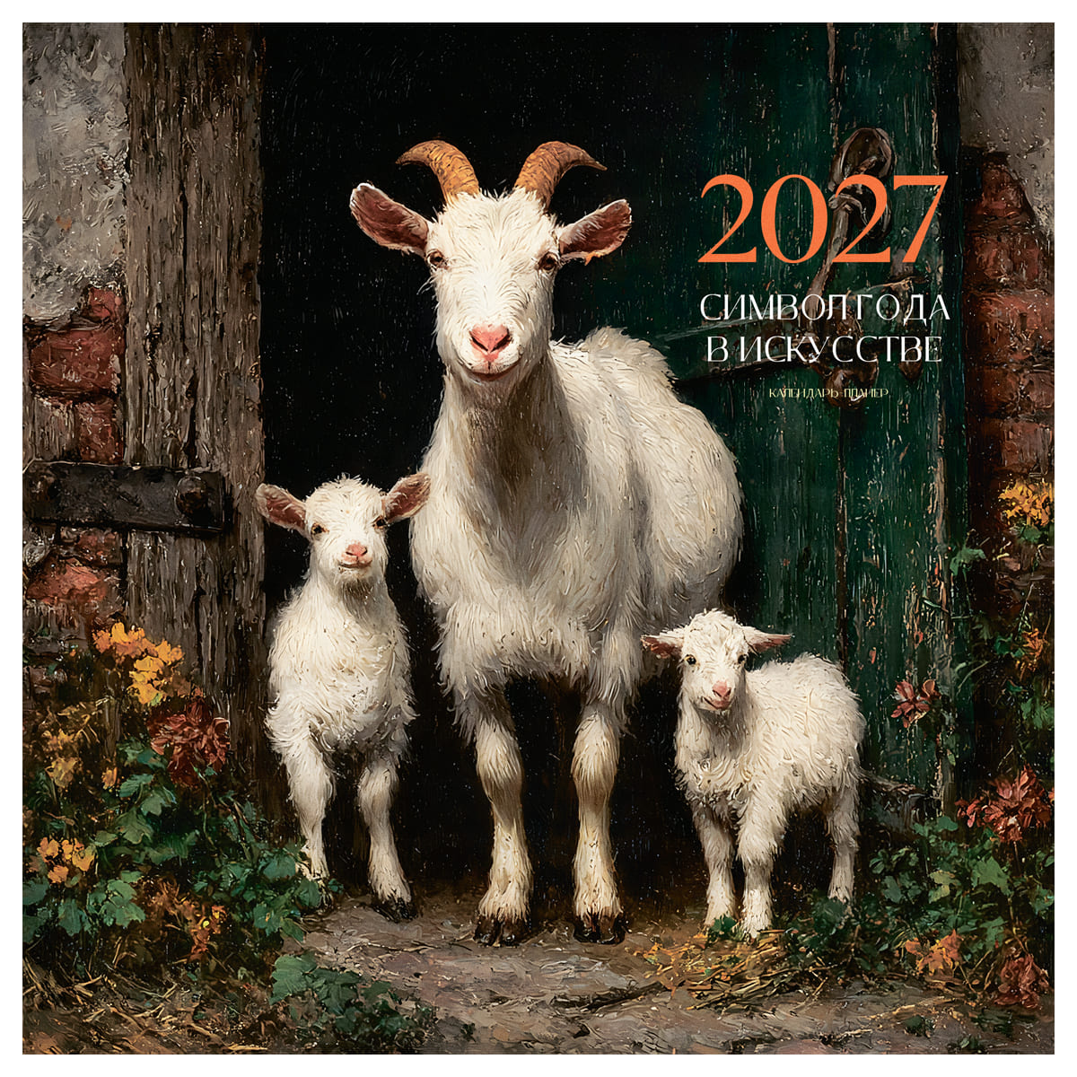 Календарь настенный перекидной 2027 29х29 12л. "козы"