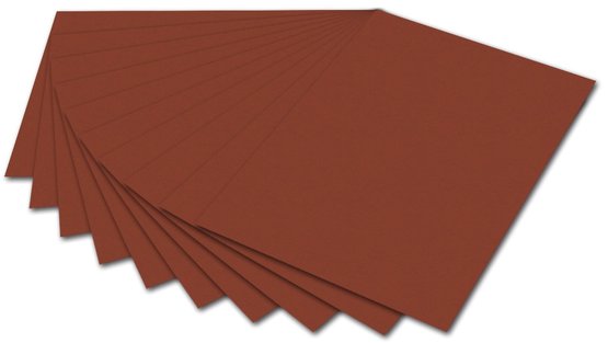 Бумага цветная "folia" 50х70 300г красно-коричневый