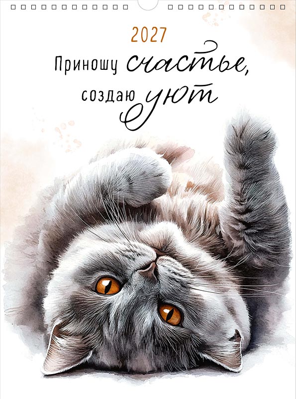 календарь настенный перекидной 2027 29х39 12л. "приношу счастье, создаю уют" Календарь настенный перекидной 2027 29х39 12л. "приношу счастье, создаю уют"