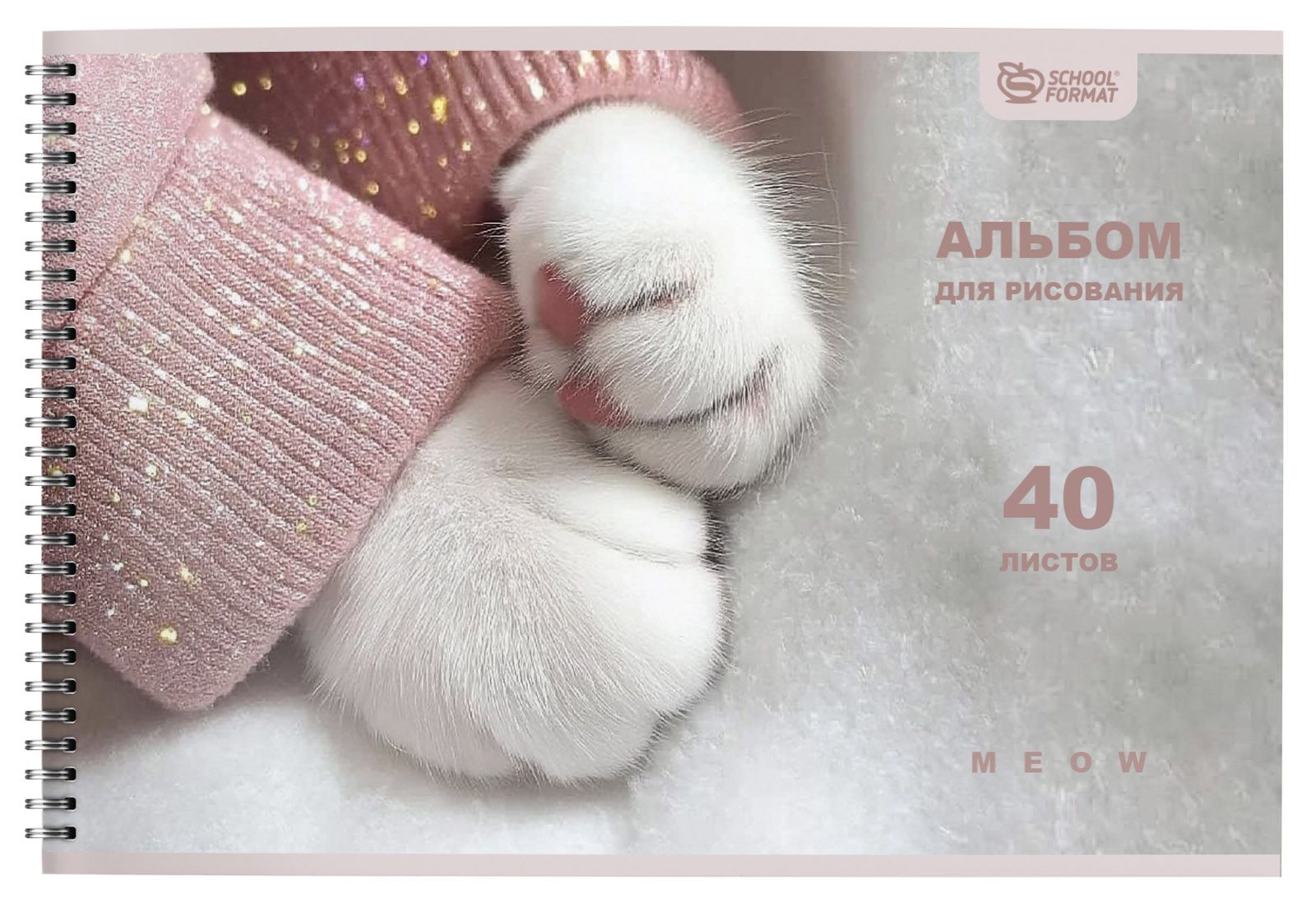 Альбом д/рис. а4 40л.гребень "эстетика девочек" (schoolformat) лак,асс-т