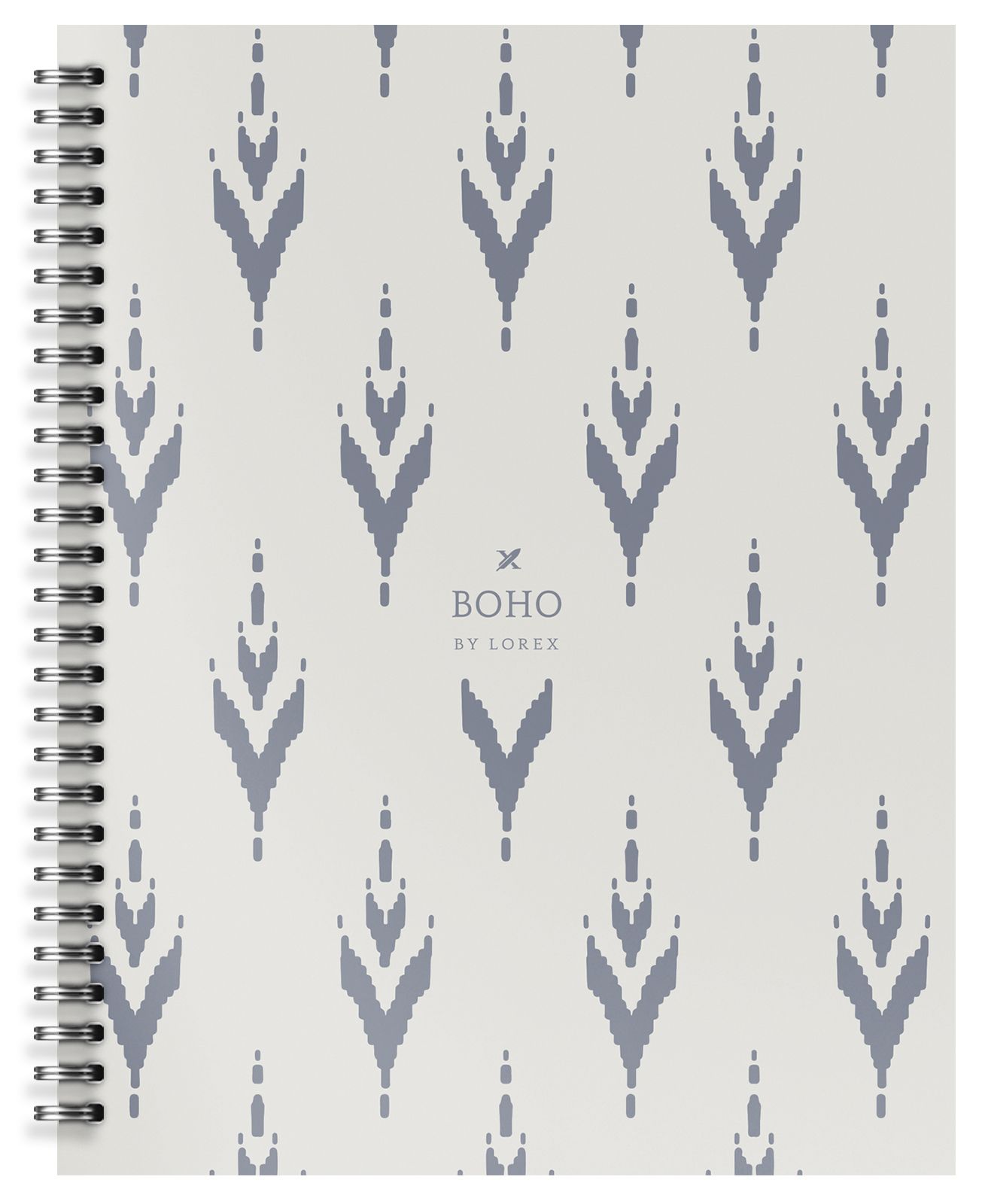 Тетрадь на гребне 48л. кл. "white pattern" (lorex) б/б,мат.лам.,асс-т