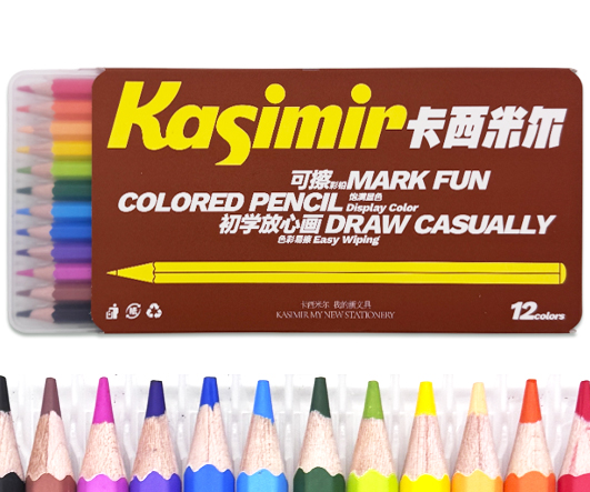 набор цветных карандашей ''kasimir'' 12цв. пластиковый пенал Набор цветных карандашей ''kasimir'' 12цв. пластиковый пенал