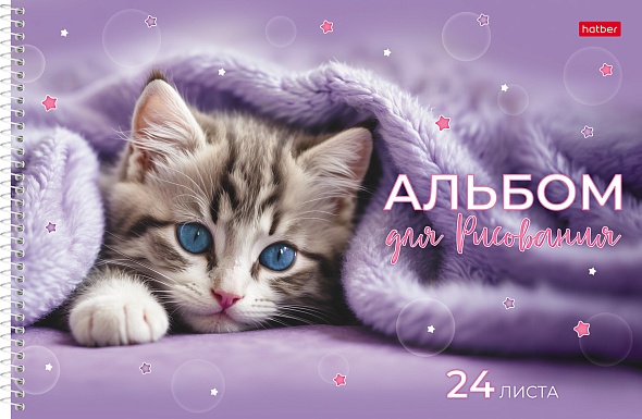 Альбом д/рис. а4 24л.гребень "нежные мечты" (hatber) пласт/о,асс-т