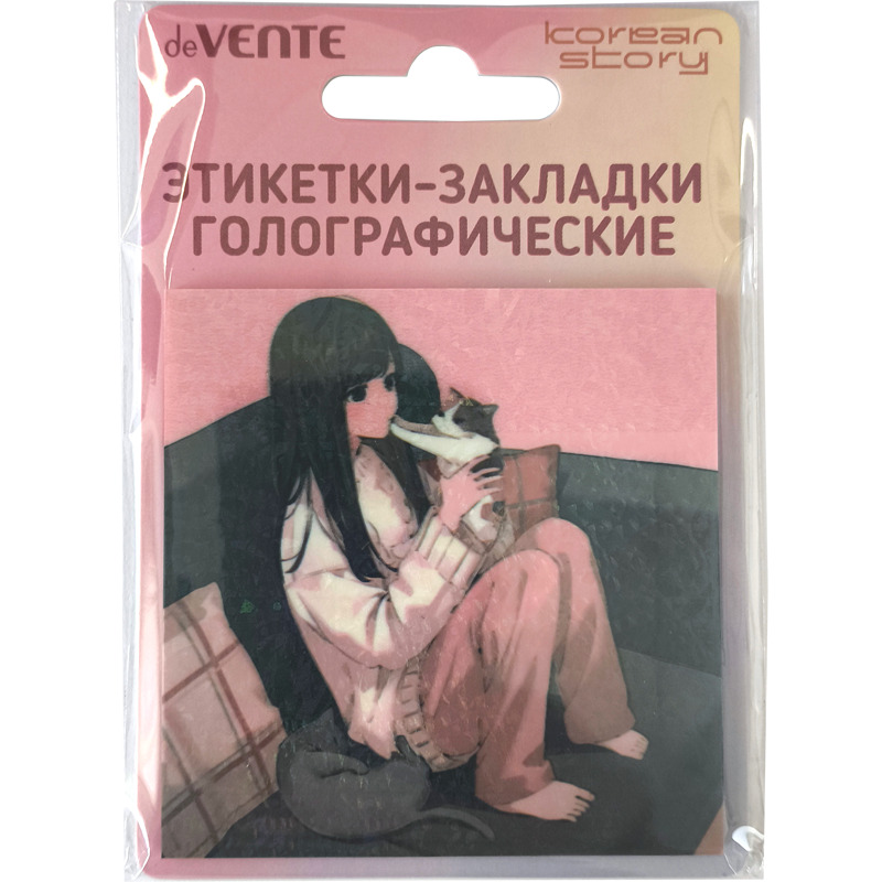 Блок д/зам.с липким краем devente "korean story" 73х73 40л. пластик