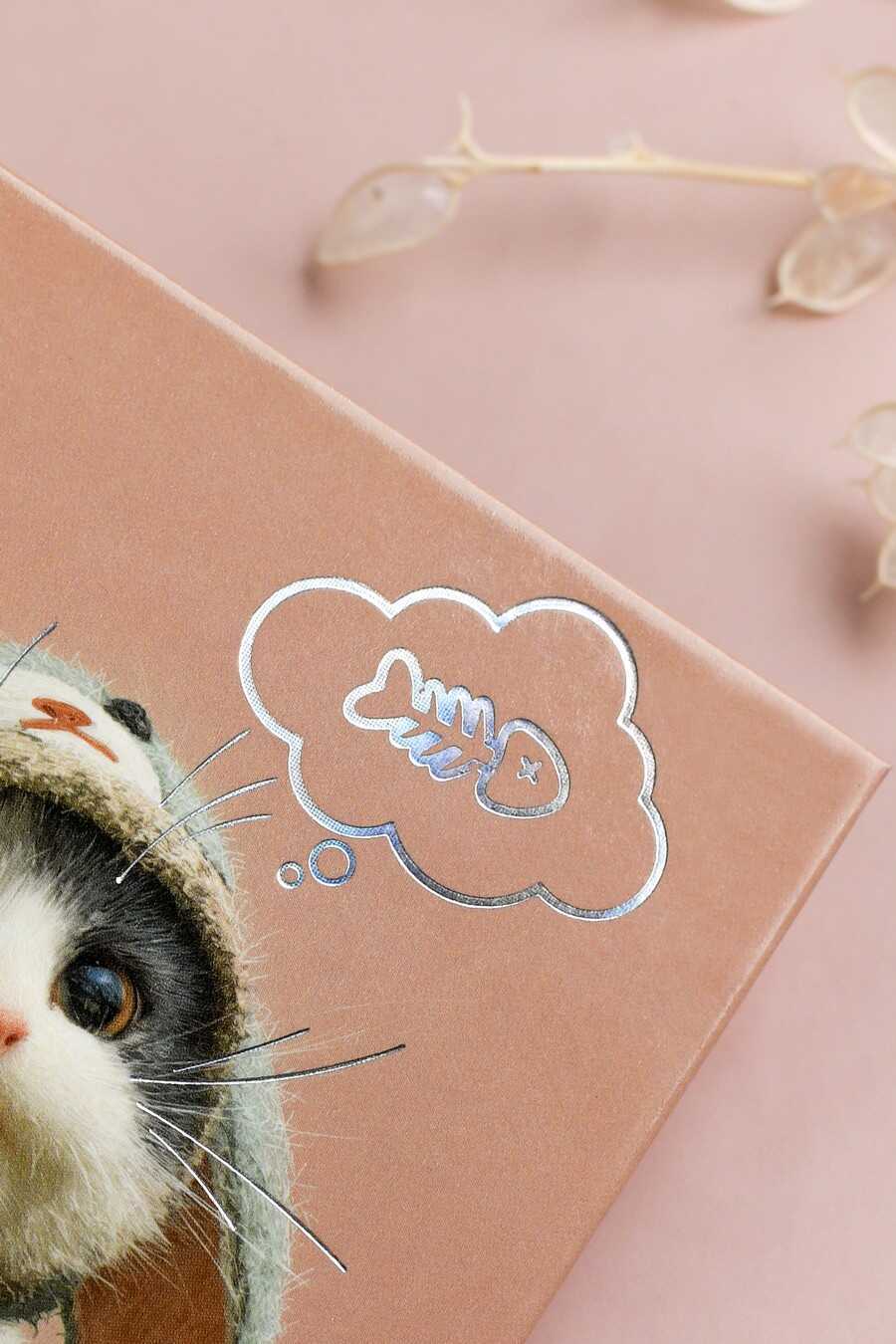 Книжка записная 105х105мм тв.обл. 48л. кл. "котёнок-зайчик" (феникс+) глянц.лам.,тиснен.фольгой