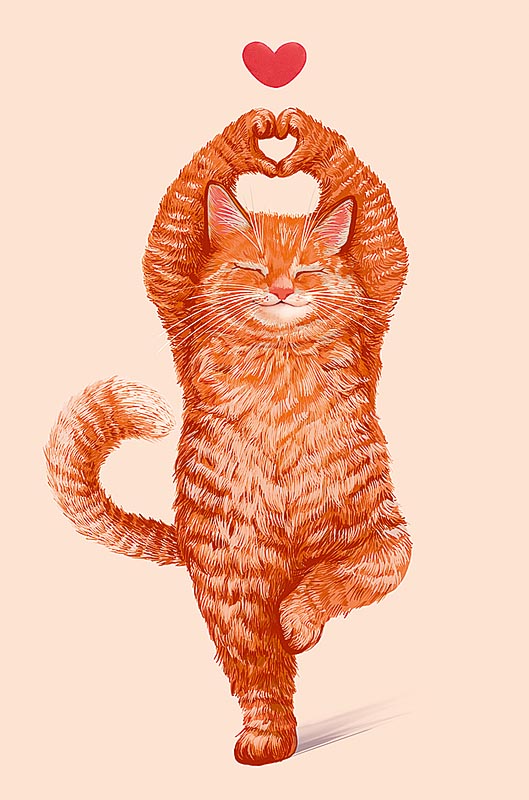 Открытка а5 "кот" конгрев лак текст