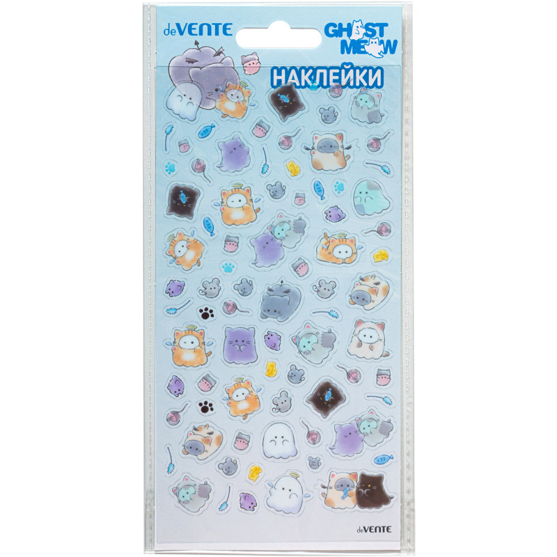 Наклейки devente "ghost meow. cute friends" пластик