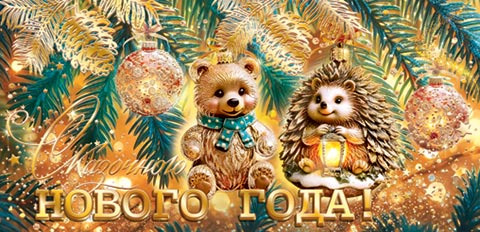 Конверт для денег "сказочного нового года!" фольга