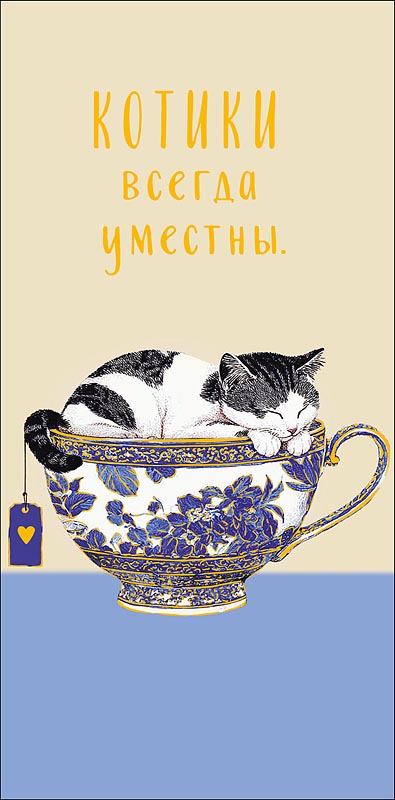 Конверт для денег "котики всегда уместны" фольга текст