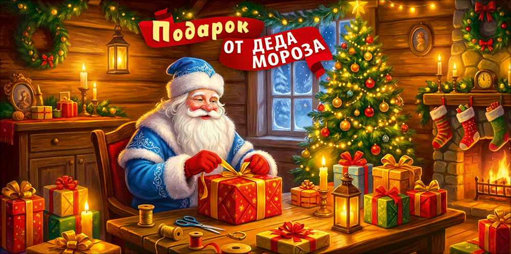 Конверт для денег "подарок от деда мороза" дед мороз, подарки, елка текст