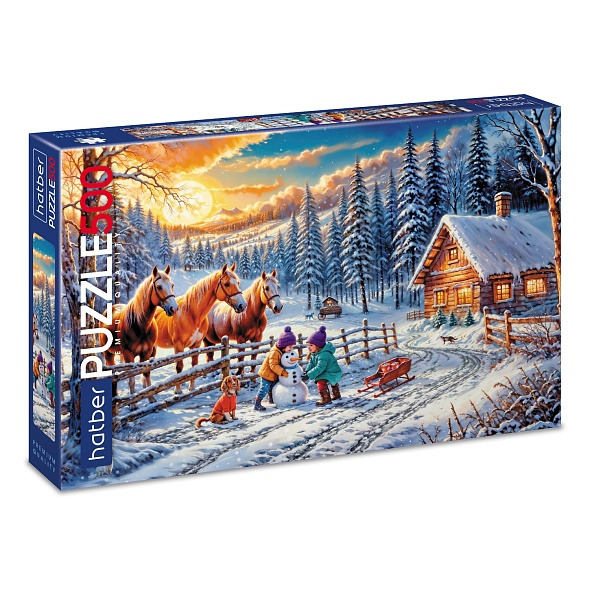 Игра пазлы 500 дет. "зимние забавы" (hatber)