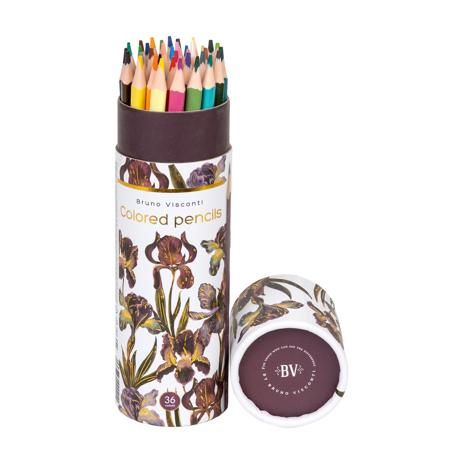 Карандаши цветные bruno visconti "флора. ирисы" 36цв. пластик
