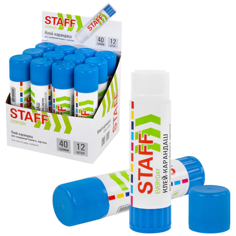 Клей-карандаш staff 40г pva
