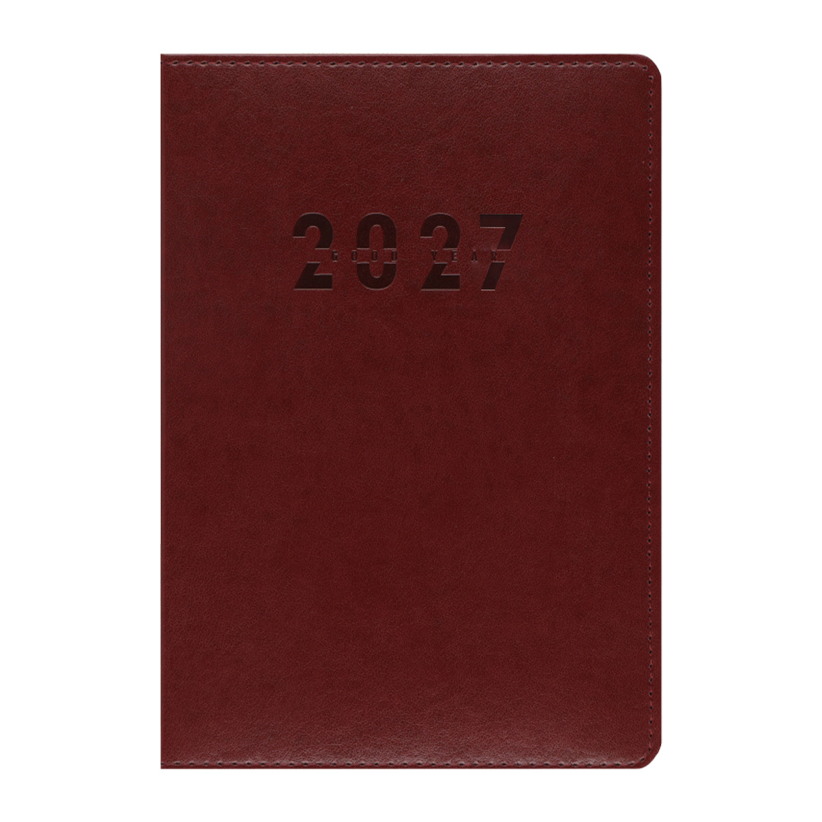 Ежедневник 2027 а5 fiorenzo "basic" бордовый с золотым срезом,тонир.блок,кож.зам.