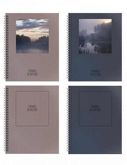 Тетрадь на гребне 96л. кл. "пейзаж с рамкой" (schoolformat) б/б,лак,асс-т