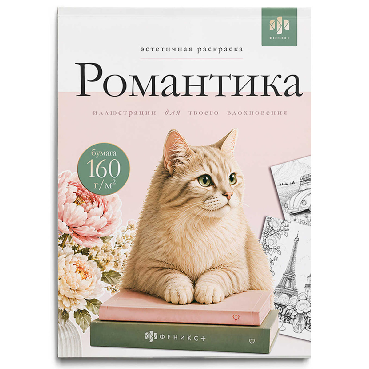 раскраска эстетичная "романтика" 16л. а5 (феникс+) Раскраска эстетичная "романтика" 16л. а5 (феникс+)