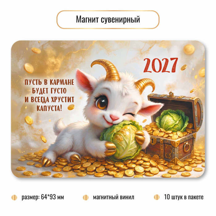 Сувенир на магните "символ года" винил