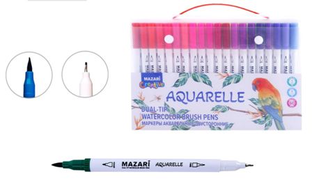 Набор маркеров акварельных "aquarelle" 60 цв.