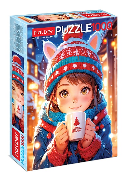 Игра пазлы 1000 дет. "зимнее настроение" (hatber)